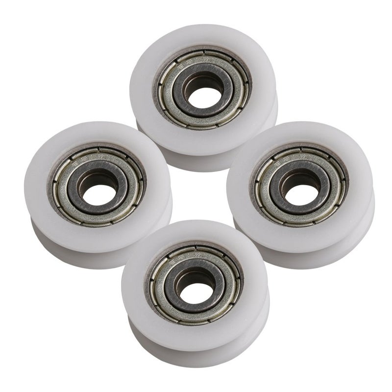 CNBTR U-Groove Pulley Wheel with Steel Bearing 4mm Width 1.6mm Depth for Max-Load 67kg Pack of 4 - Image 1